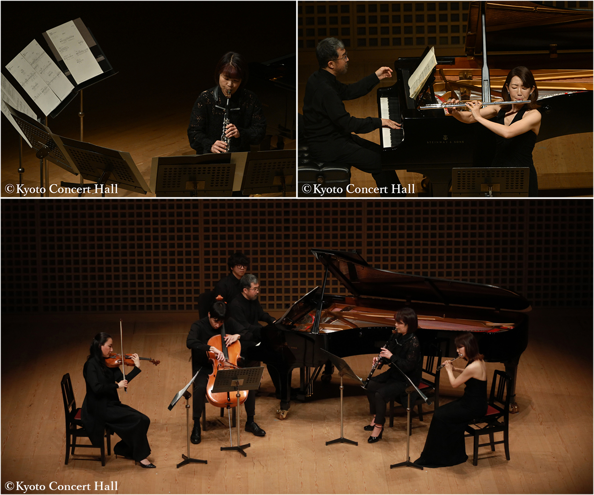 写真：コンサートで演奏する出演者たち